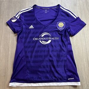 Adidas Orlando City SC 9/ 2015 Home Purple Women's  Large Soccer‎ Jersey Shirt